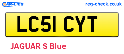 LC51CYT are the vehicle registration plates.