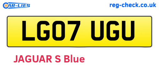 LG07UGU are the vehicle registration plates.
