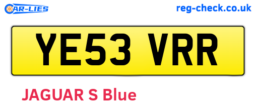 YE53VRR are the vehicle registration plates.