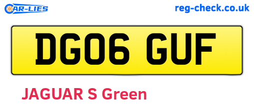 DG06GUF are the vehicle registration plates.