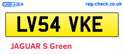 LV54VKE are the vehicle registration plates.