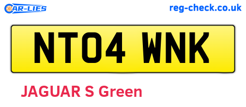 NT04WNK are the vehicle registration plates.