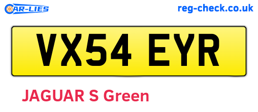 VX54EYR are the vehicle registration plates.