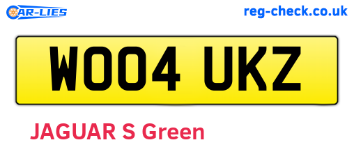WO04UKZ are the vehicle registration plates.