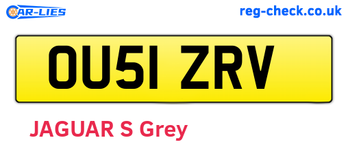 OU51ZRV are the vehicle registration plates.