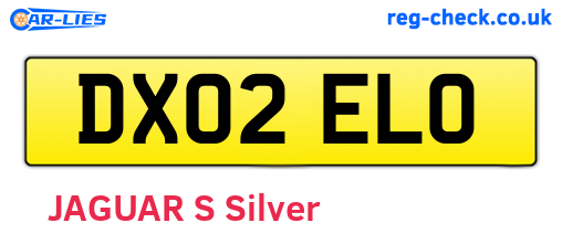 DX02ELO are the vehicle registration plates.