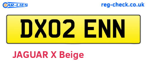DX02ENN are the vehicle registration plates.