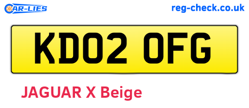 KD02OFG are the vehicle registration plates.
