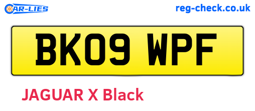 BK09WPF are the vehicle registration plates.