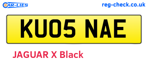 KU05NAE are the vehicle registration plates.