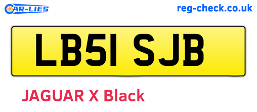 LB51SJB are the vehicle registration plates.