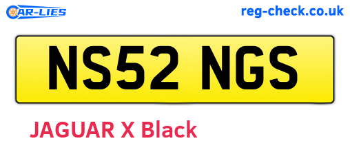 NS52NGS are the vehicle registration plates.