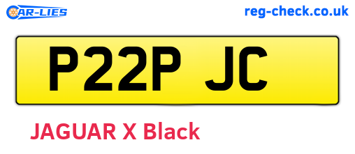 P22PJC are the vehicle registration plates.