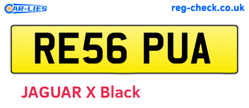 RE56PUA are the vehicle registration plates.