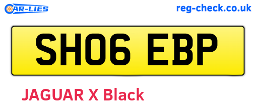 SH06EBP are the vehicle registration plates.