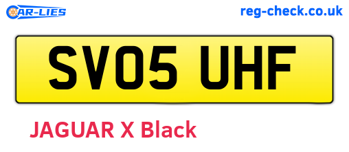 SV05UHF are the vehicle registration plates.