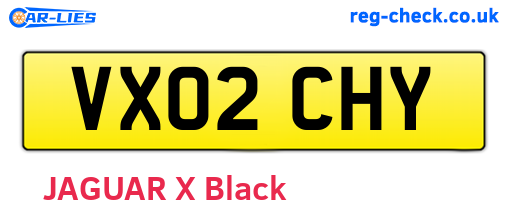 VX02CHY are the vehicle registration plates.