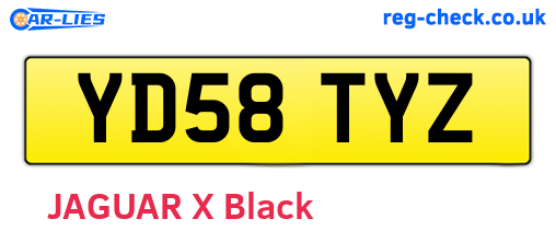 YD58TYZ are the vehicle registration plates.
