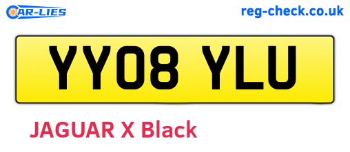 YY08YLU are the vehicle registration plates.