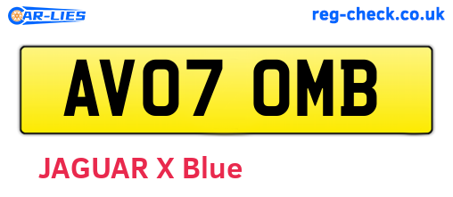 AV07OMB are the vehicle registration plates.