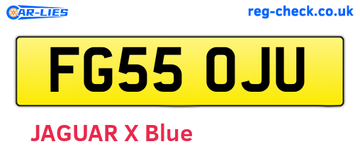 FG55OJU are the vehicle registration plates.