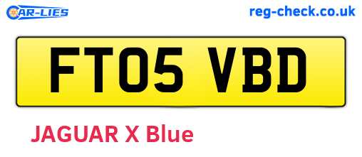 FT05VBD are the vehicle registration plates.