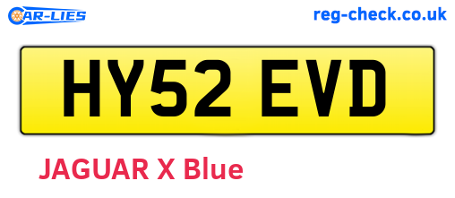 HY52EVD are the vehicle registration plates.