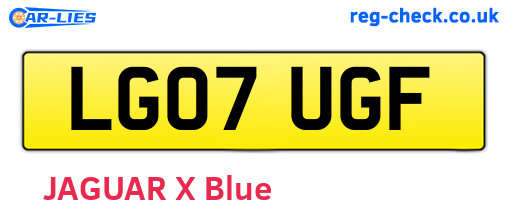 LG07UGF are the vehicle registration plates.