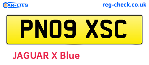 PN09XSC are the vehicle registration plates.