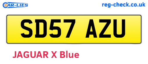 SD57AZU are the vehicle registration plates.