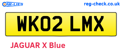 WK02LMX are the vehicle registration plates.