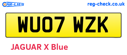 WU07WZK are the vehicle registration plates.