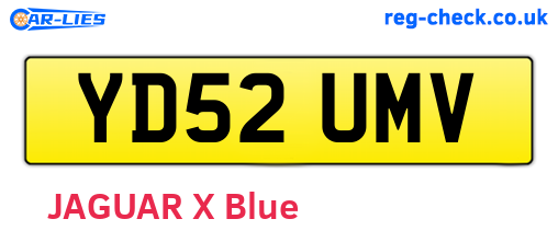 YD52UMV are the vehicle registration plates.