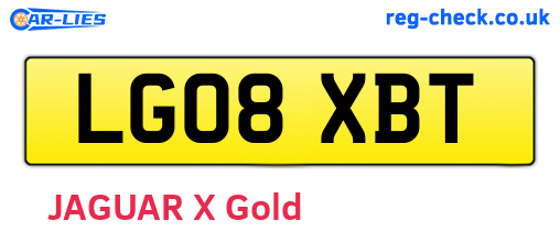 LG08XBT are the vehicle registration plates.