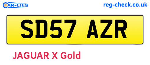 SD57AZR are the vehicle registration plates.
