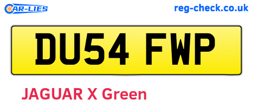 DU54FWP are the vehicle registration plates.