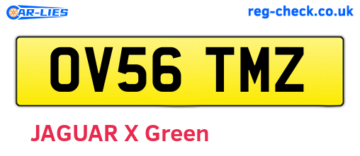 OV56TMZ are the vehicle registration plates.