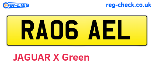 RA06AEL are the vehicle registration plates.