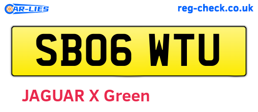 SB06WTU are the vehicle registration plates.