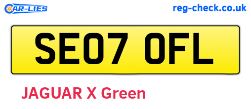 SE07OFL are the vehicle registration plates.
