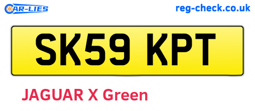 SK59KPT are the vehicle registration plates.