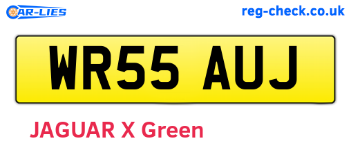 WR55AUJ are the vehicle registration plates.