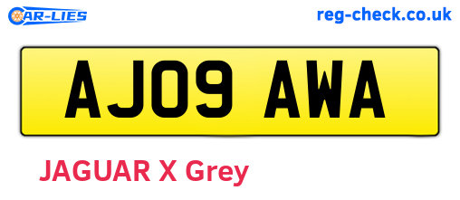 AJ09AWA are the vehicle registration plates.