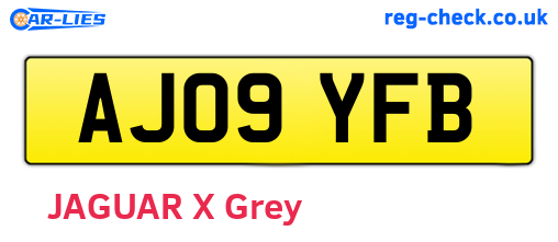 AJ09YFB are the vehicle registration plates.