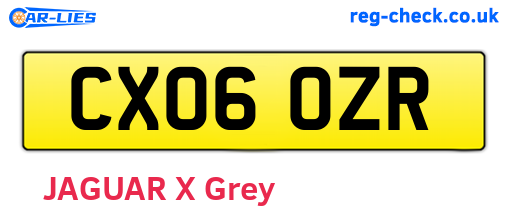 CX06OZR are the vehicle registration plates.