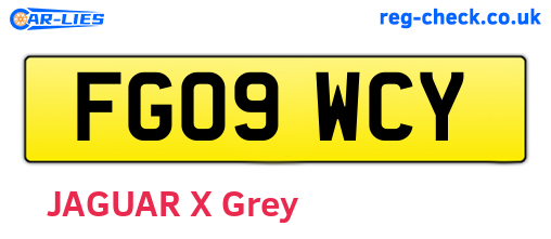 FG09WCY are the vehicle registration plates.