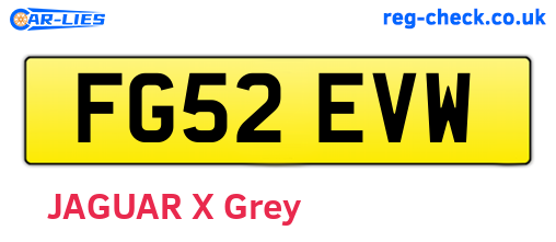 FG52EVW are the vehicle registration plates.
