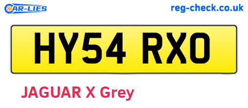 HY54RXO are the vehicle registration plates.