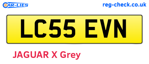 LC55EVN are the vehicle registration plates.