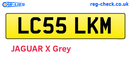 LC55LKM are the vehicle registration plates.